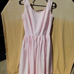 Vintage Handmade 50s 60s pink dancing midi dress